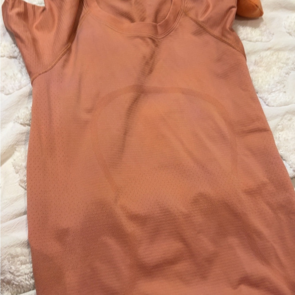 lululemon athletica Orange Short Sleeve Tee